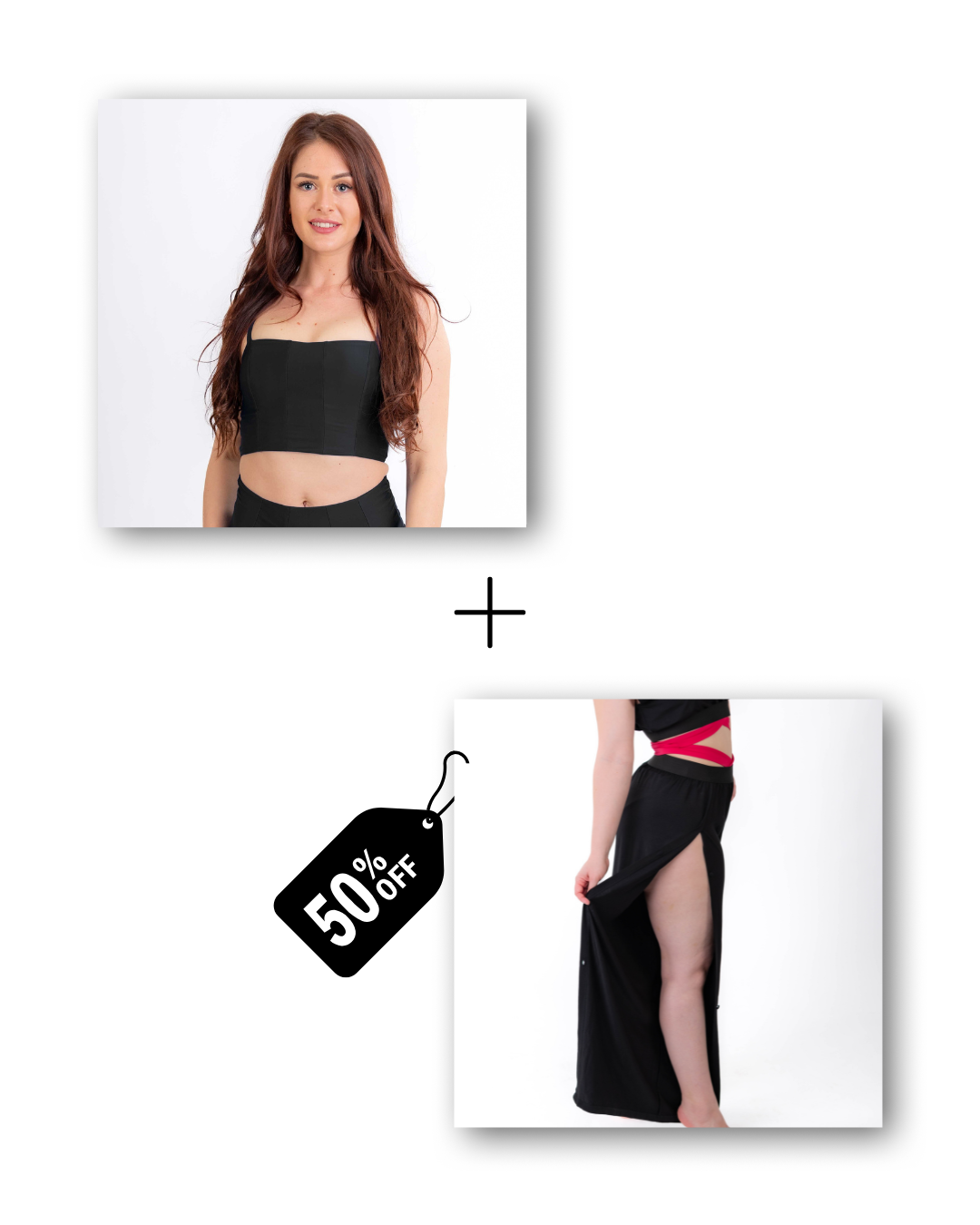 Corset Top / Pre-Workout & Flow Pants Bundle in classic black