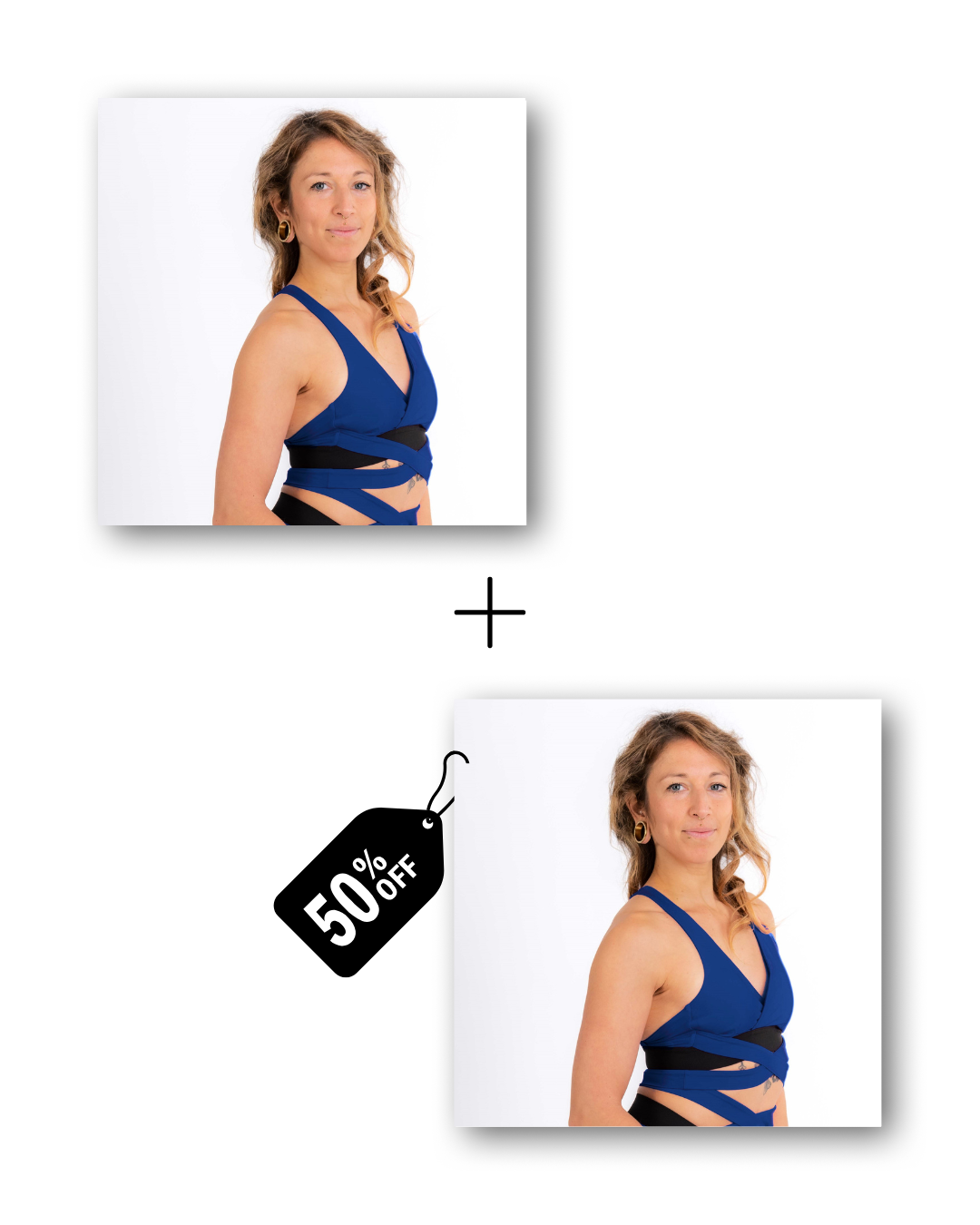 Wrap Top Bundle in deep blue sea