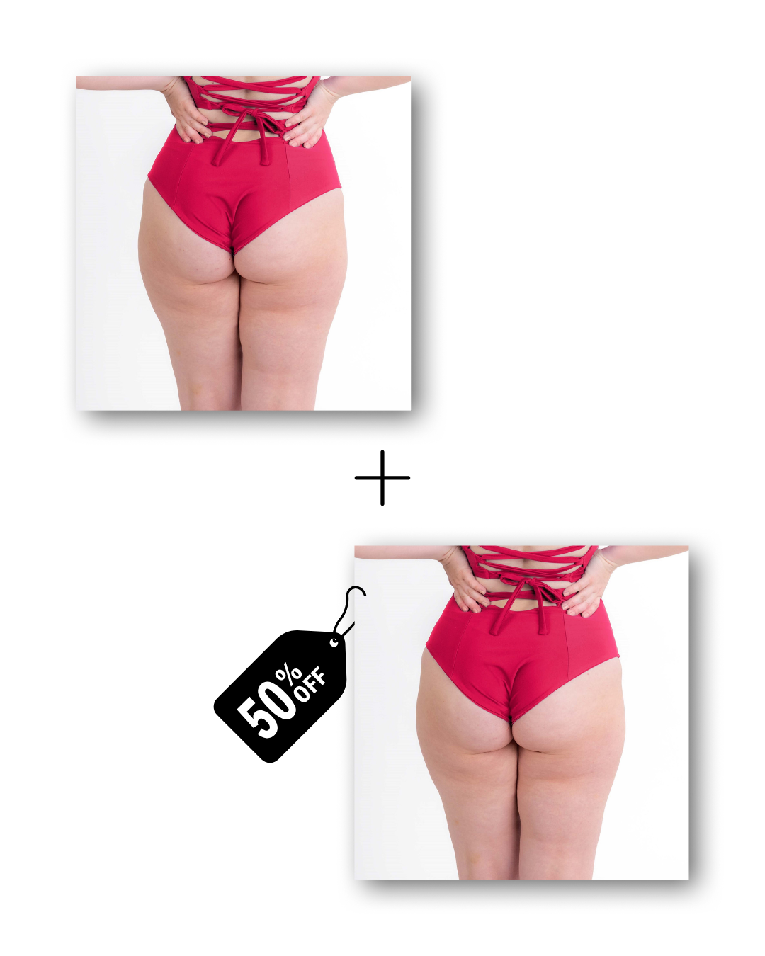 Corset Shorts Bundle in dangerously pink