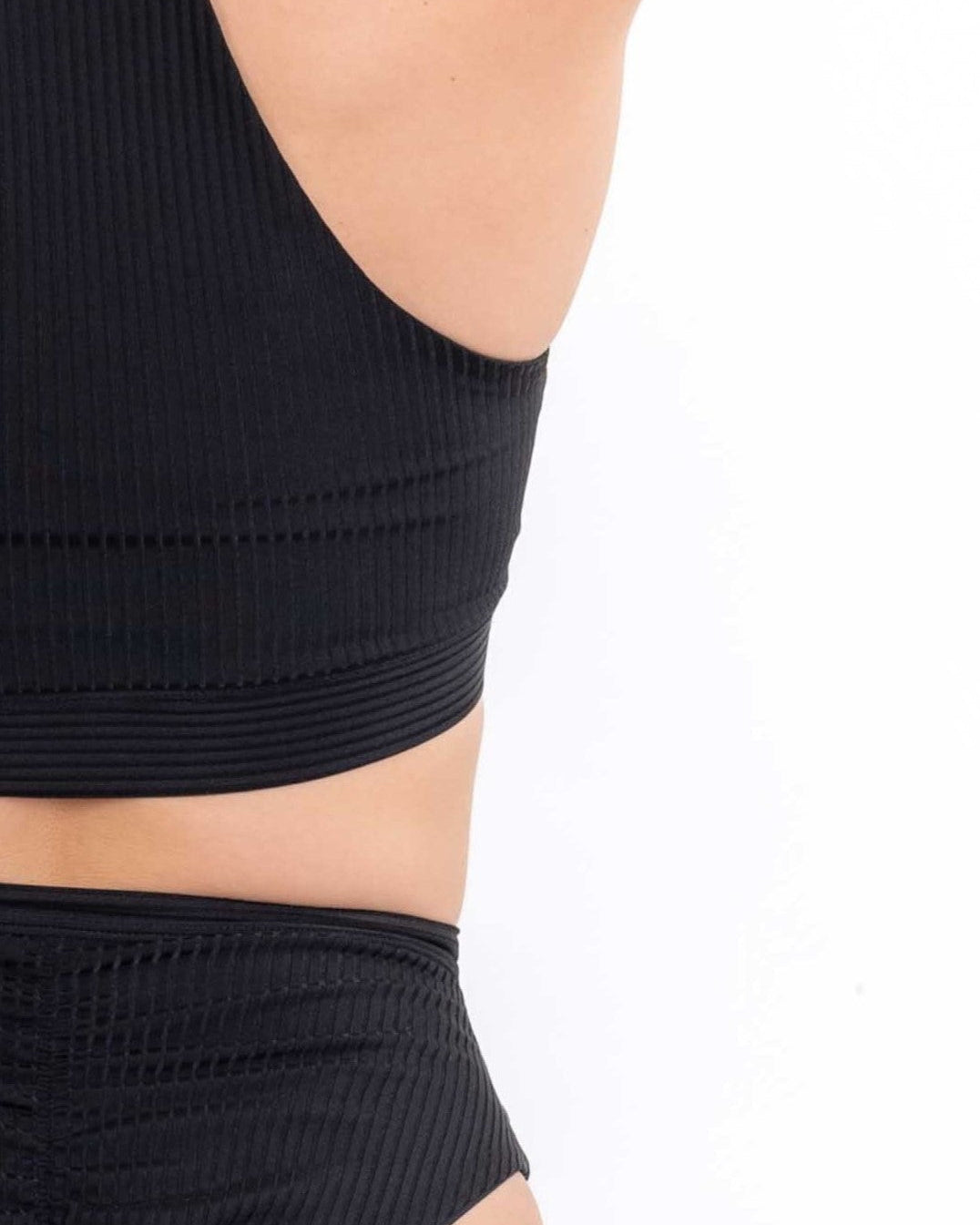 A-Line Top in ribbed black