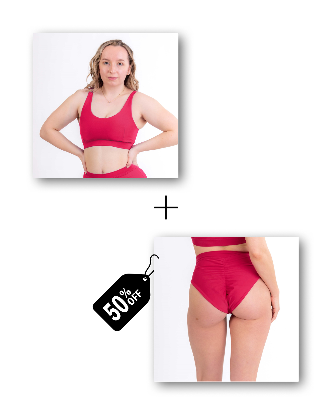 Basic top &amp; A-line shorts bundle in dangerously pink 