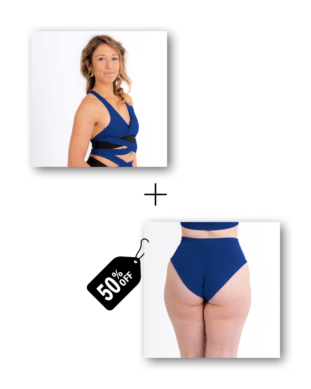 Wrap Top / A-Line Shorts Bundle in deep blue sea