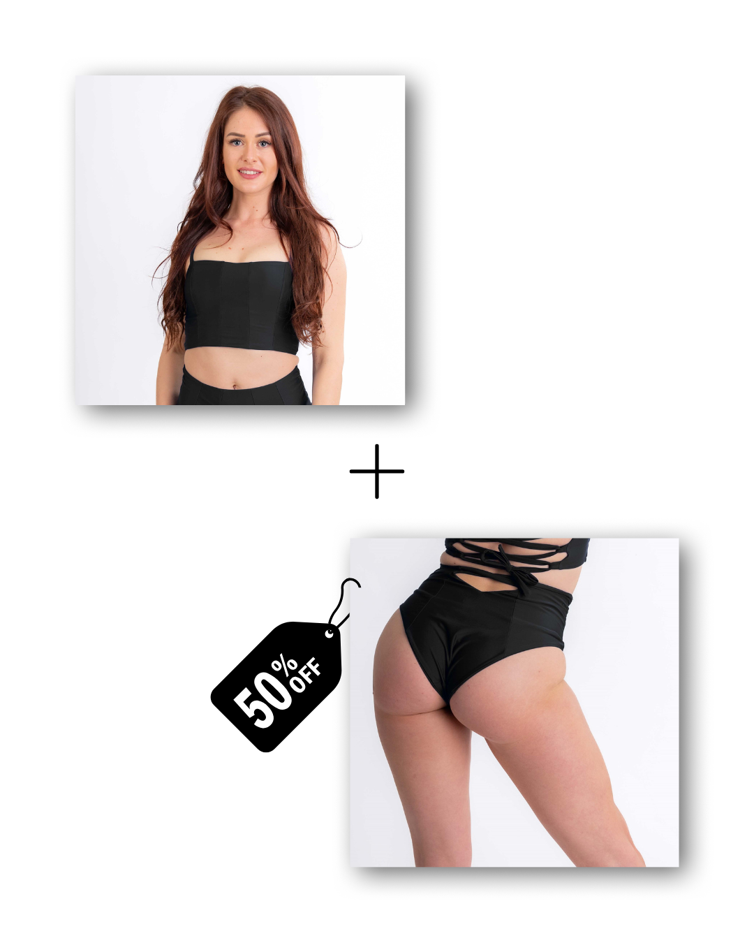 Corset set bundle in classic black 