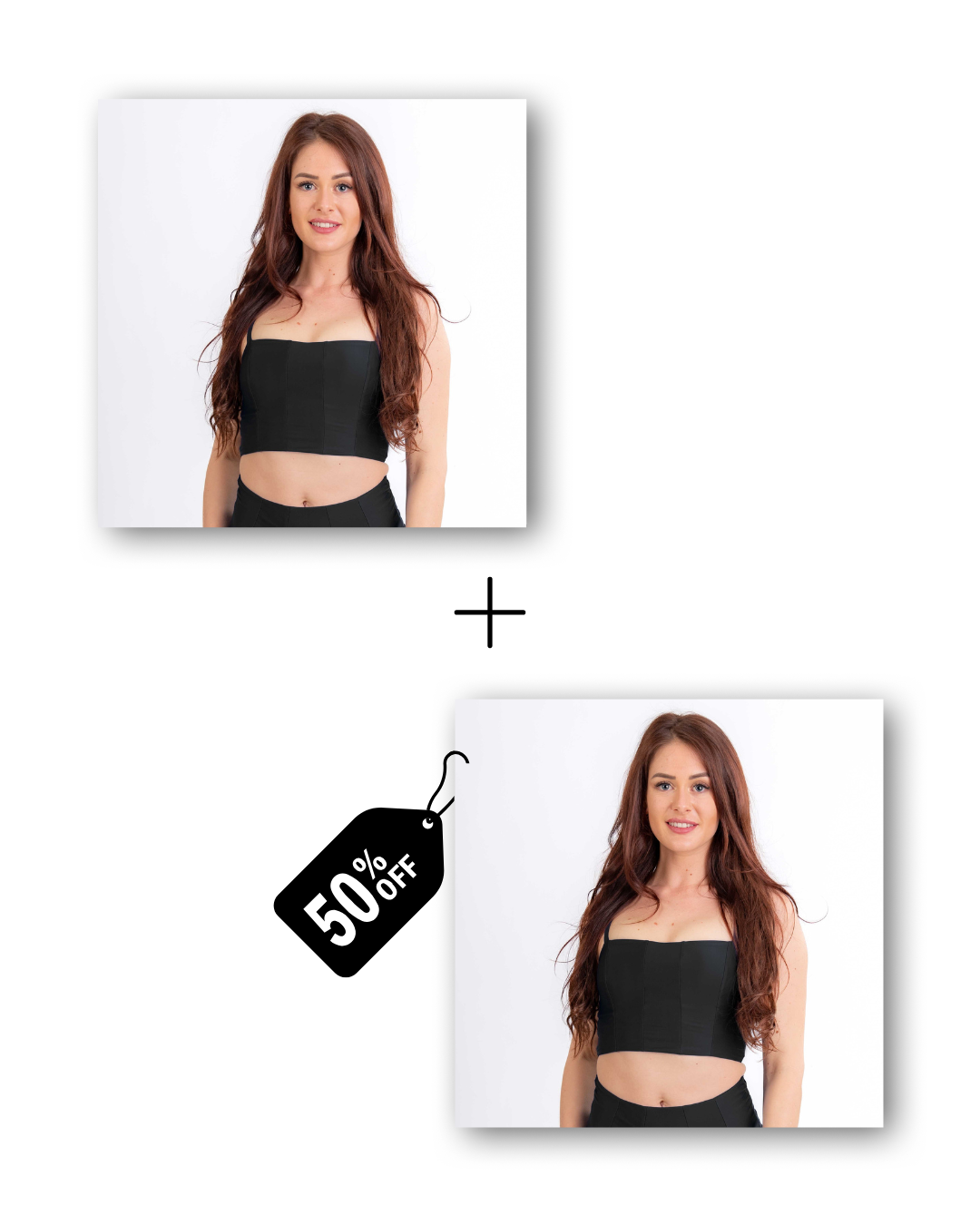 Corset top bundle in classic black