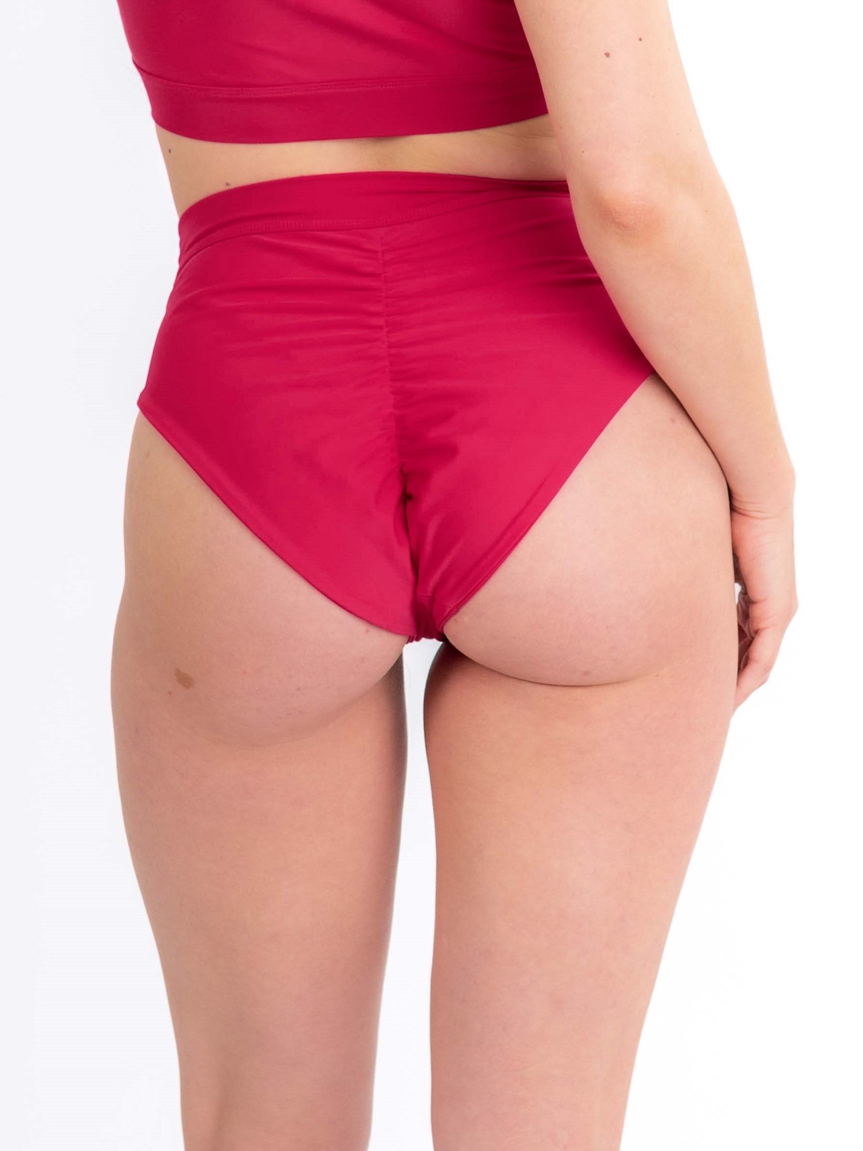 A-line shorts in dangerously pink