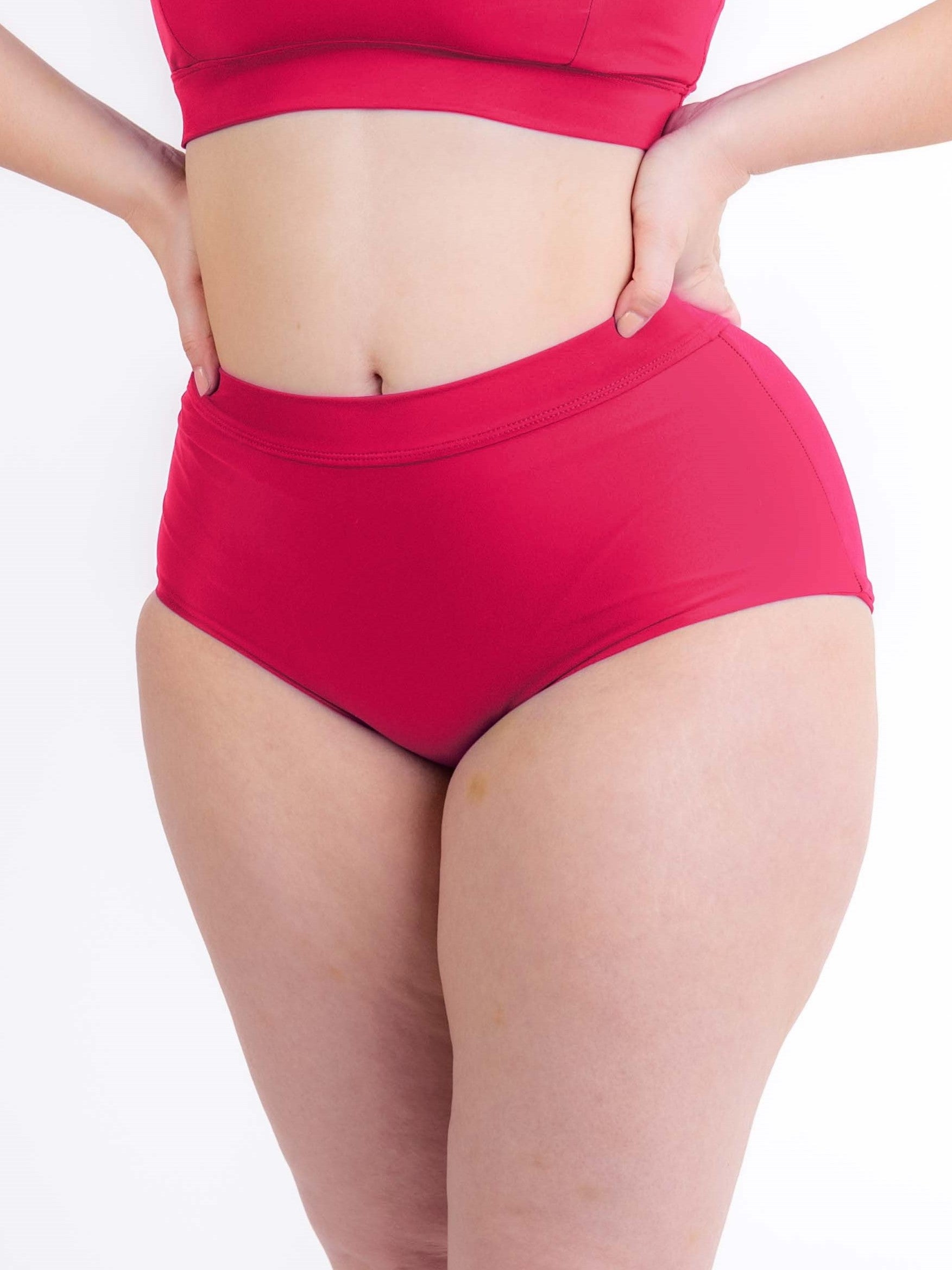 Basic shorts in dangerously pink