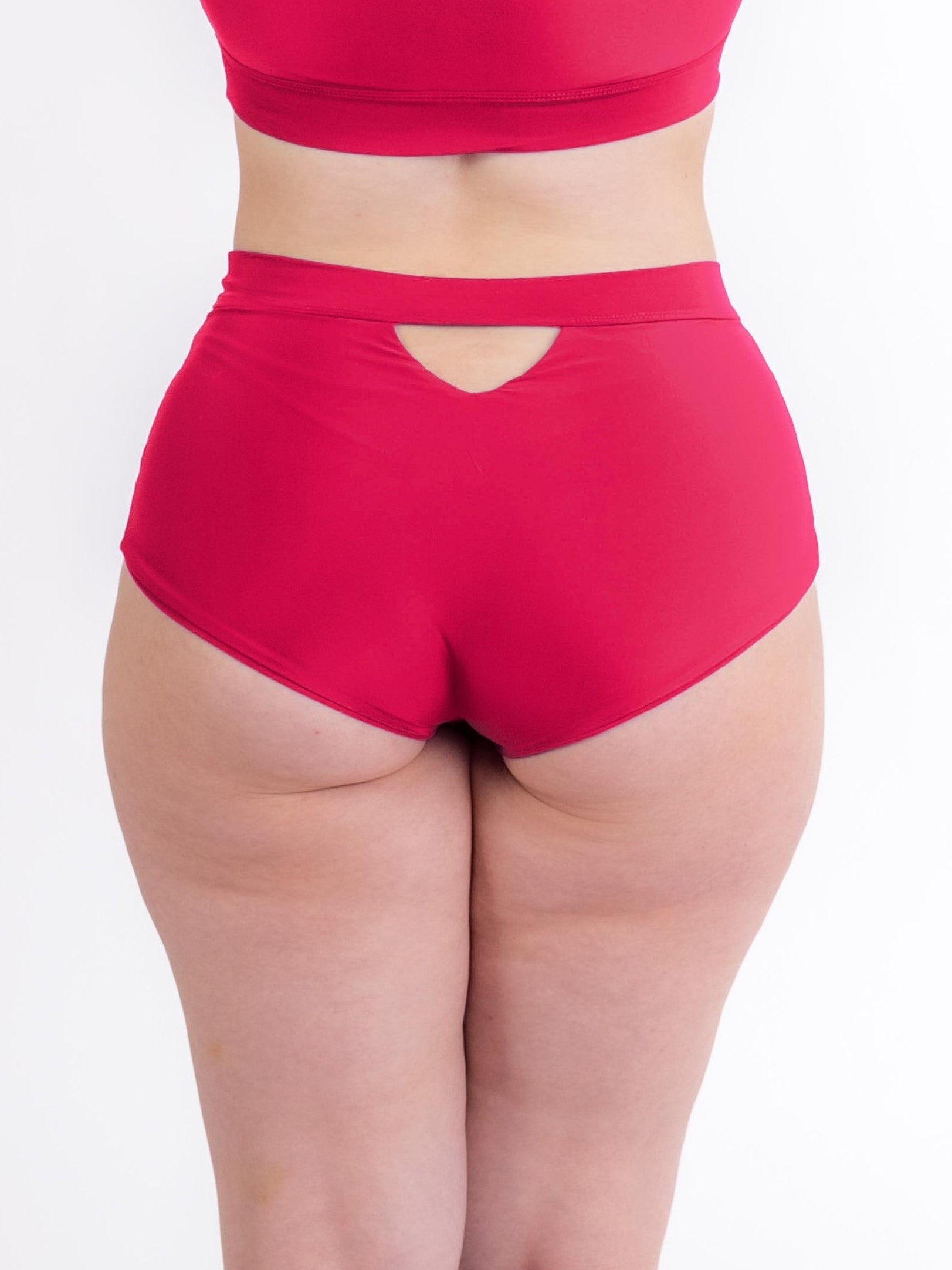 Basic shorts in dangerously pink