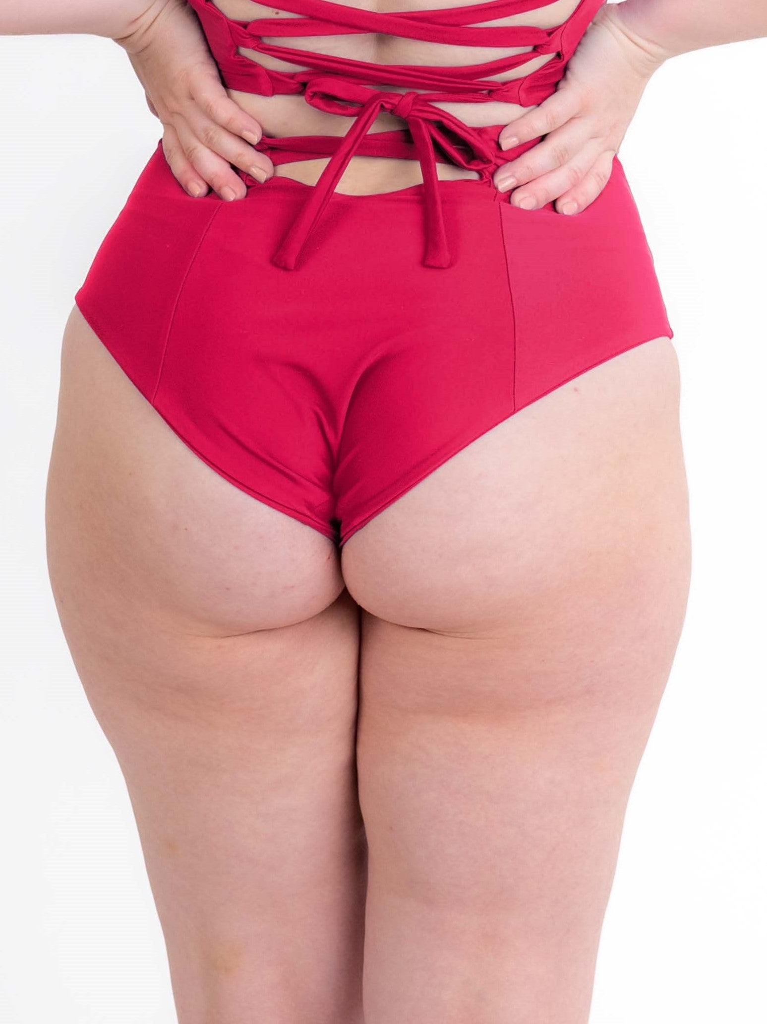 Corset shorts in dangerously pink