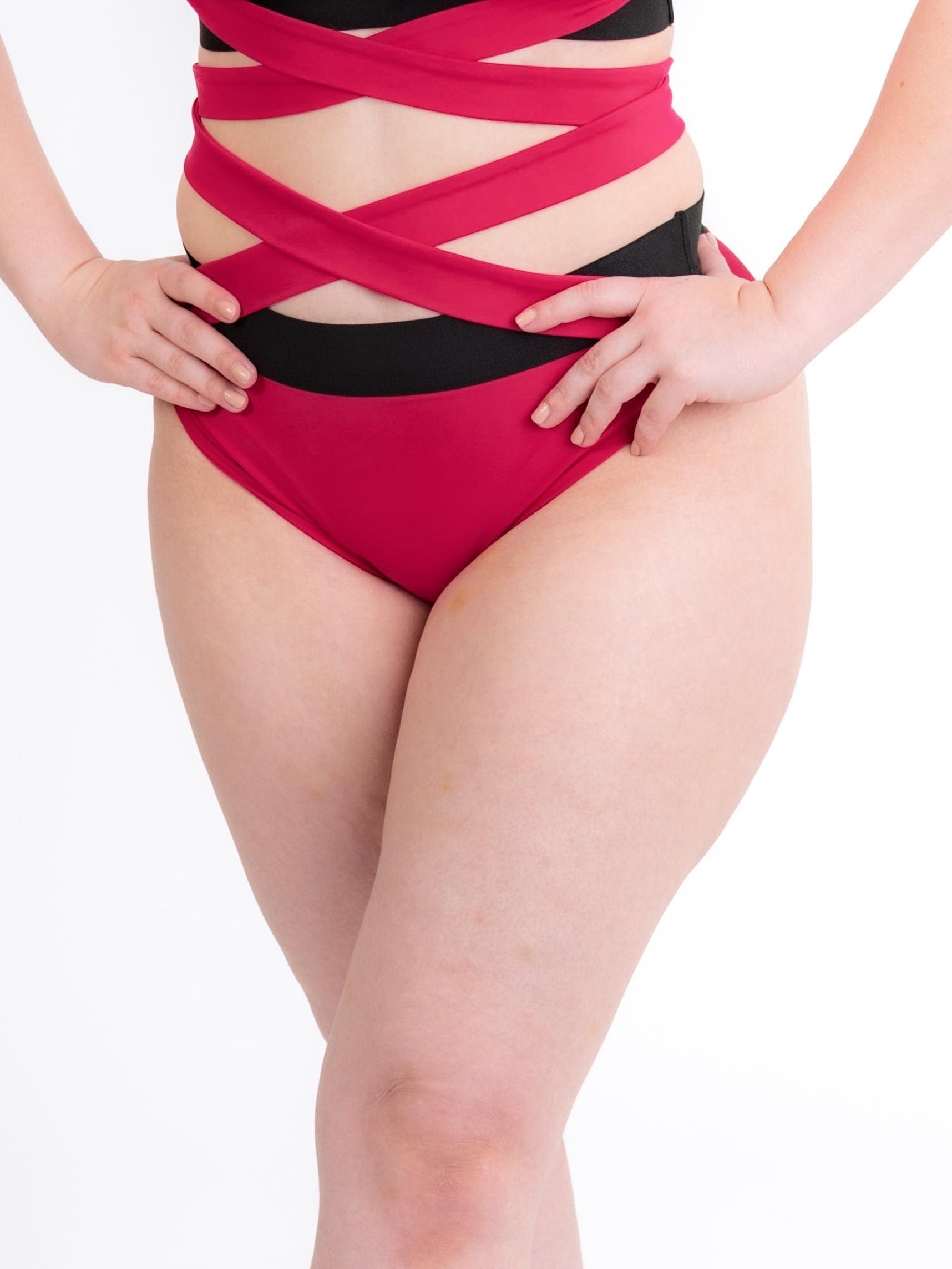 Wrap shorts in dangerously pink